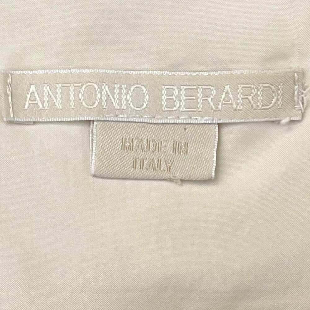 Antonio Berardi made in Italy Linen Silk blend Cowel back sleeveless cream dress - Picture 4 of 15